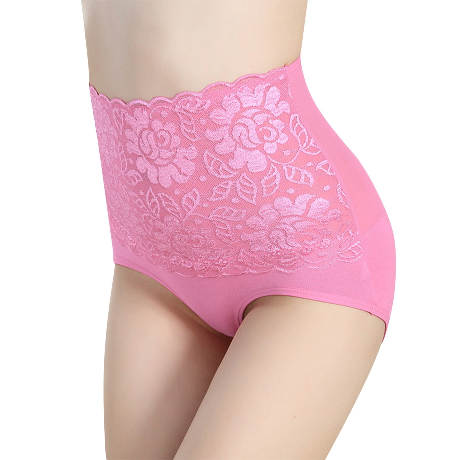LBECLEY Wool Underwear Women Plus Women's High Waist Belly Closing and  Lifting Pattern Underwear New Years Eve Clothes for Women Pink M