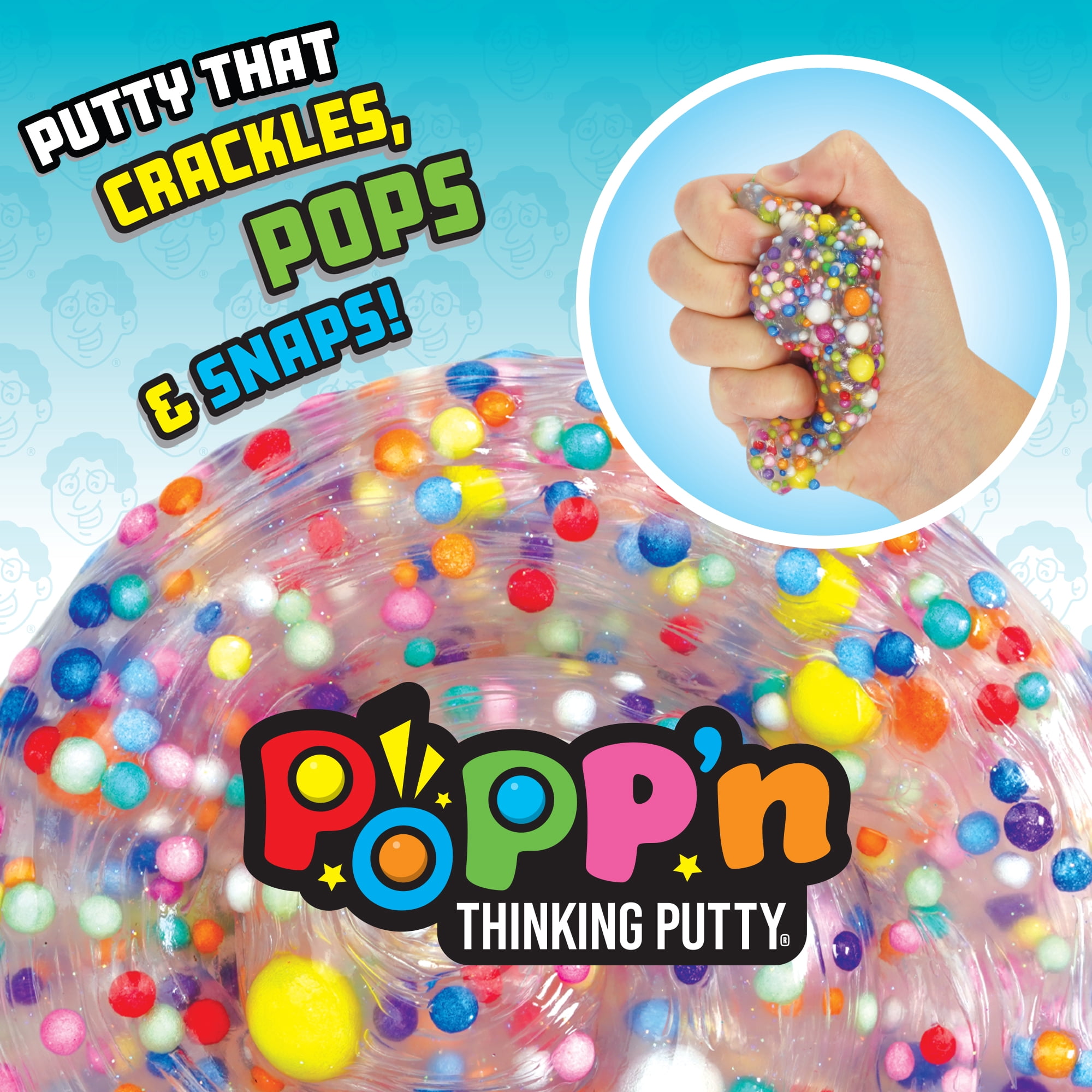 Crazy Aaron’s Poke'n Dots Thinking Putty, White, Ages 3 and Up