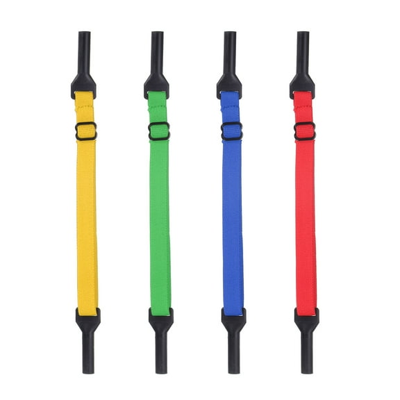 Uxcell 4pcs Glasses Strap Adjustable Spandex Sunglass Strap for Men Women, 4 Colors