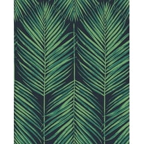 NextWall Midnight Blue & Sea Green Tropic Palm Peel and Stick Wallpaper