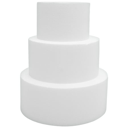 

3pcs Fake Foam Cake Dummies Reusable Cake Practice Model Store Window Cake Mold for Bakery