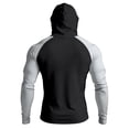 thumbnail image 6 of Men's UPF 50+ Sun Hoodie Long Sleeve Hooded Fishing Shirt Solid Pullover Cooling Ice Silk Breathable Quick-Dry Moisture Wicking 4-Way Stretch for Commute Fishing Hiking Black S, 6 of 7