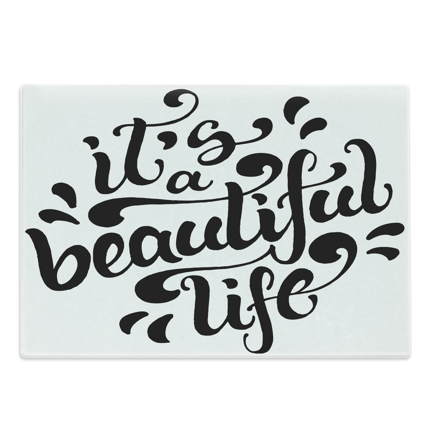 Inspirational Cutting Board, Positive Life Words Hand Drawn ...