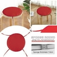 thumbnail image 3 of GiLiling 2Pc Indoor Outdoor Chair Seat Round with Ties Round Pads Dining Chairs Cushions for Patio Garden Home Kitchen ﻿15*15inch, 3 of 6