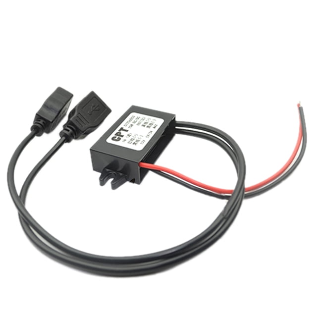 QualitChoice Véhicule Convertisseur de Buck 12V vers 5V Simple Adaptateur d'Électricité Module d'Alimentation USB Raccords Connecter Adaptateur de Sortie Tel Qu'illustré 8.4x5.5x1.9cm 1Ensemble