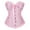 Pink, variant on SnnmBlm Women's Bustier Corset Lace Up Boned Overbust Bustier Top Coffee L