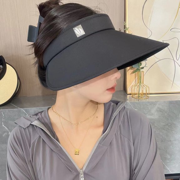 SikaFu Sunscreen Hat Female New Summer Big Eaves Covered Face Sun Hat Anti -Ultraviolet Empty -Top Cycling Face Face Sun Hat