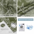 thumbnail image 4 of Sage Green Coastal Blackout Curtains for Bedroom/Living Room, Thermal Insulated Kitchen Curtains, Starfish Coral Summer Beach Ocean Grommet Darkening Window Treatment Drapes 52"x72"x2, 4 of 8