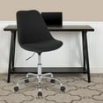 thumbnail image 2 of Flash Furniture Aurora Series Mid-Back Black Fabric Task Office Chair with Pneumatic Lift and Chrome Base, 2 of 13