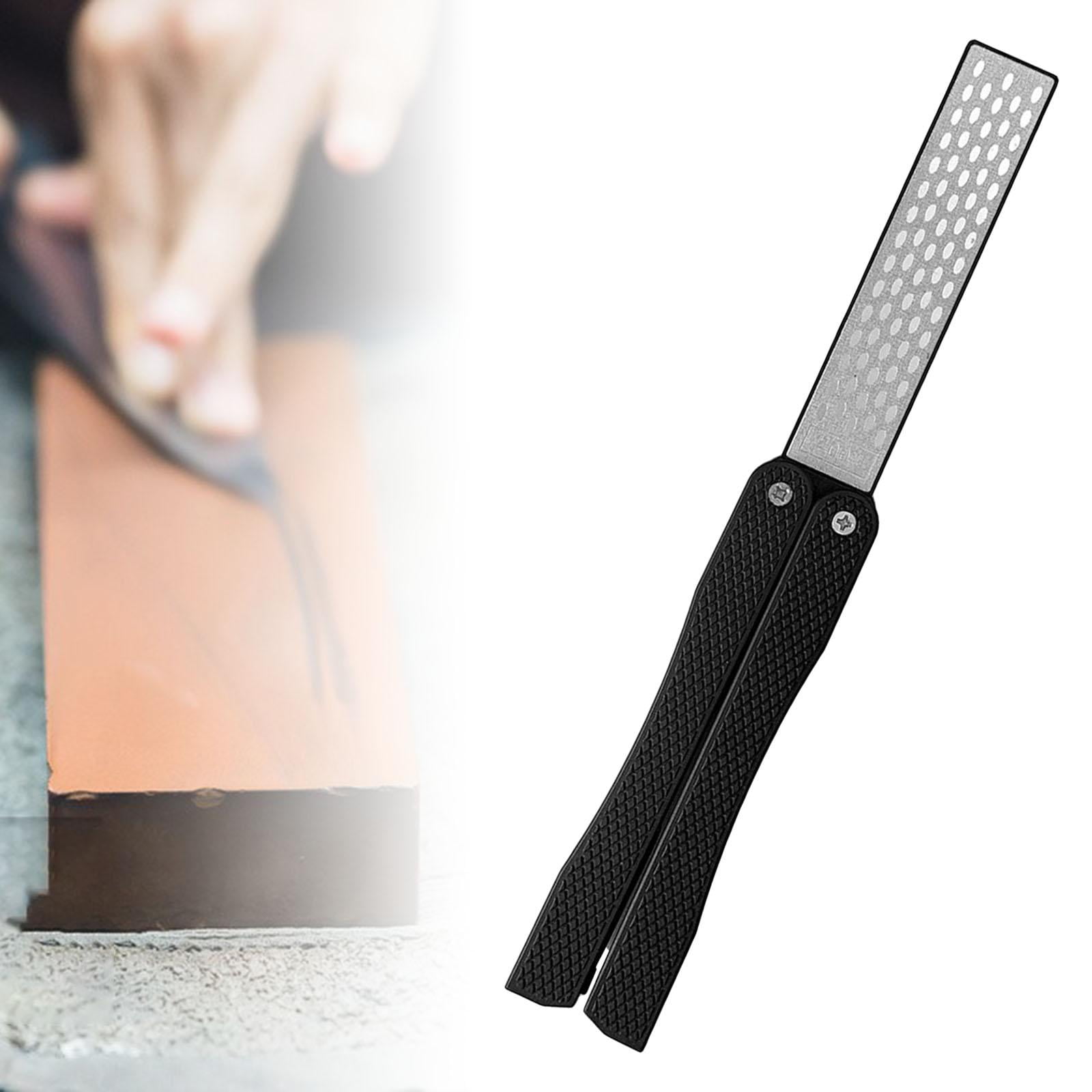 Portable Diamond Knife Sharpening Stone Double Sided For Outdoor Garden Home Black Walmart Com