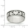 thumbnail image 2 of 925 Sterling Silver Claddagh Design Ring, 2 of 2