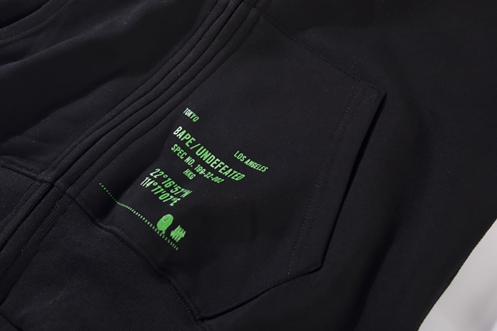 BAPE 1st Camo Detachable Shark Hoodie Green