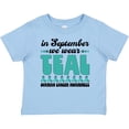 thumbnail image 3 of Inktastic In September We Wear Teal Ovarian Cancer Awareness Boys or Girls Baby T-Shirt, 3 of 5