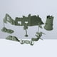 thumbnail image 3 of Juego de juguetes de valla militar, modelo de mesa de arena, saco de arena, valla perimetral, ruinas (verde militar), 3 of 5