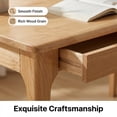 thumbnail image 6 of Modern Wood Computer Desk with 2 Drawers.Mid Century Home Office Desk Study Desk PC Table Standing Desk for Study,Bedroom,Living Room,Office,Wood, 6 of 8