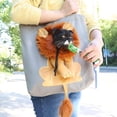 thumbnail image 2 of Pet Canvas Shoulder Carrying Bag, Cute Lion-Shaped Pet Canvas Shoulder Bag Cat Carrier, Portable Cats Small Pet Canvas Tote Chest Bag, Pet Carrier for Small Dogs and Cats Pet Supplies, 2 of 9