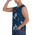 thumbnail image 3 of Goofa Space Dinosaur Printed Men's Sleeveless T-Shirt - Athletic Gym Workout Tank Top for Men - Moisture-Wicking, UPF 30+ Quick-Dry Muscle Tee-Medium, 3 of 8