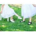 thumbnail image 3 of Toddler Little Girl White Dress Shoes Size 11 - Girl Ballet Flats Wedding Party, 3 of 6