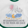 thumbnail image 4 of Inktastic My Grandparents Loves Me to the Moon and Back Elephants Boys or Girls Baby Bib, 4 of 4