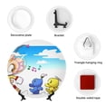 thumbnail image 5 of Lsque Pikmin Pattern Ceramic Decorative Plate Decorative Plates with Display Stand Personalized Porcelain Plate Ceramic Ornaments for Wall Hanging Decoration-6in, 5 of 6