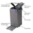 thumbnail image 2 of Ashfield & Harkness: 31 Gallon Outdoor Trash Can Ash Tray - Secure Lid, Drip Tray, Waterproof Resin, Storage Container, Kitchen or Deck, Sorting Sign, 2 of 15