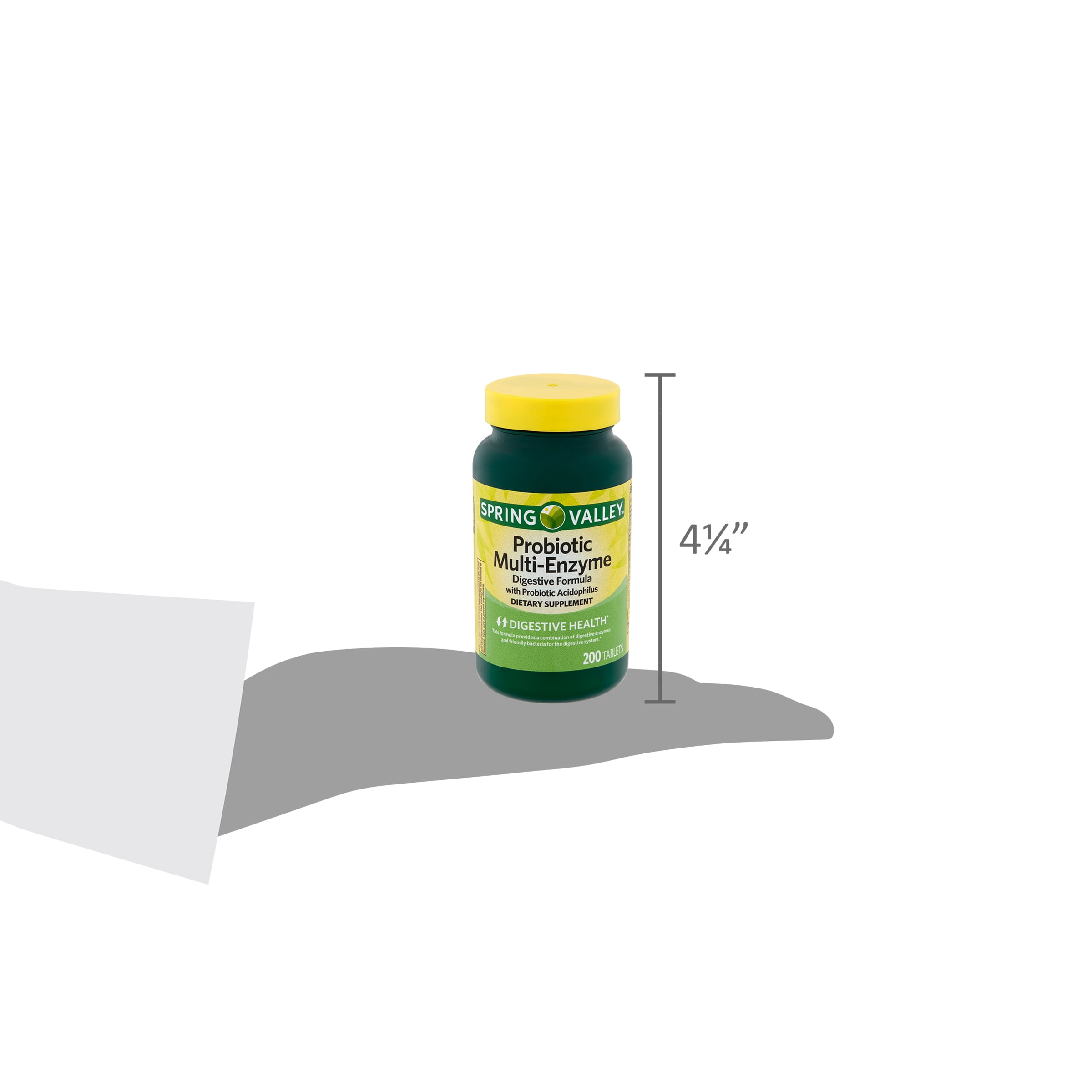 Spring Valley Probiotic Multi-Enzyme Digestive Formula Tablets, 200 Count