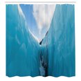 thumbnail image 3 of Ambesonne Winter Shower Curtain, Frozen Ice Mountains, 69"Wx75"L, White and Blue, 3 of 5