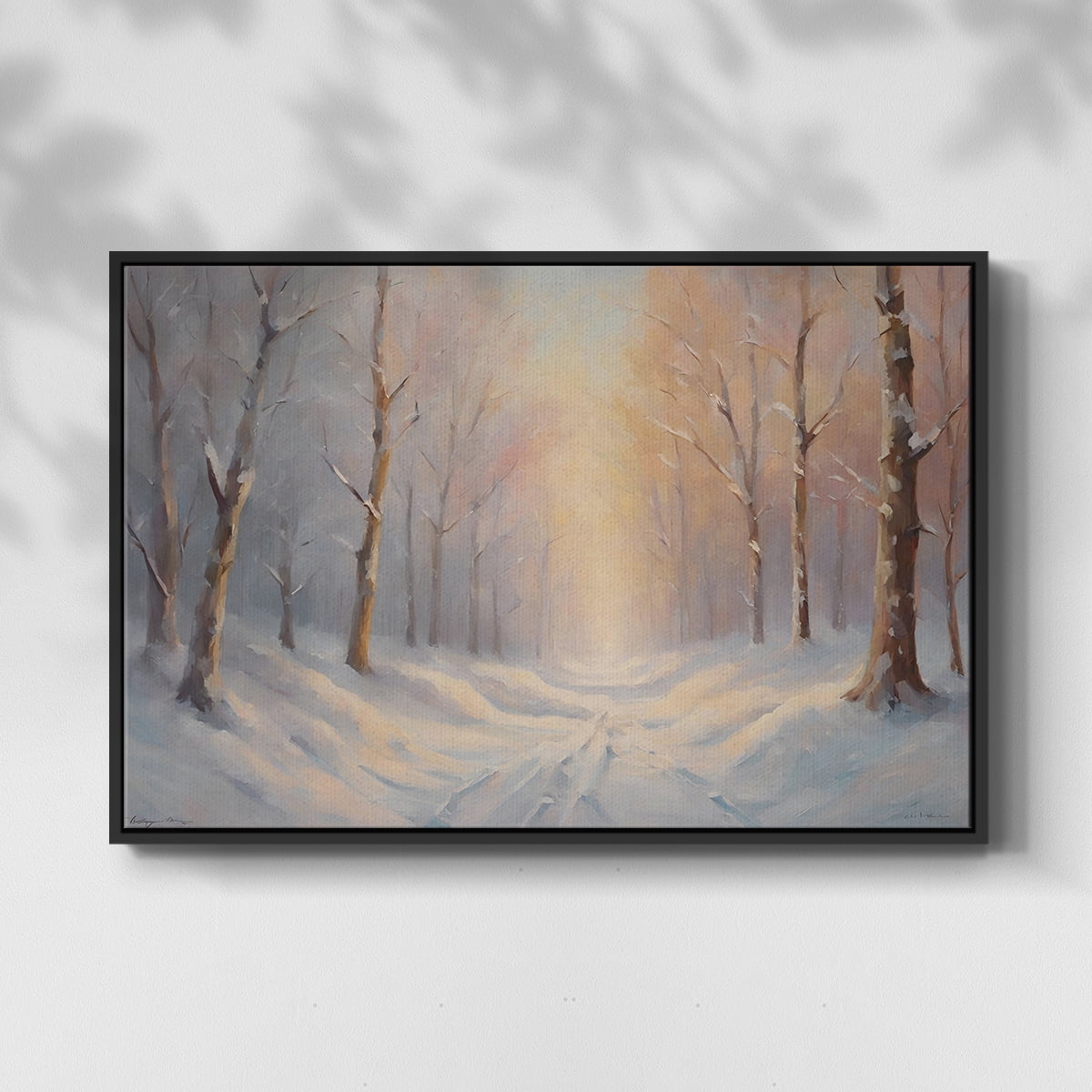 Vintage Landscape-CXCI By Wexford Home Framed in Black Wood Gallery Wrapped Canvas 25 in. x 37 in.