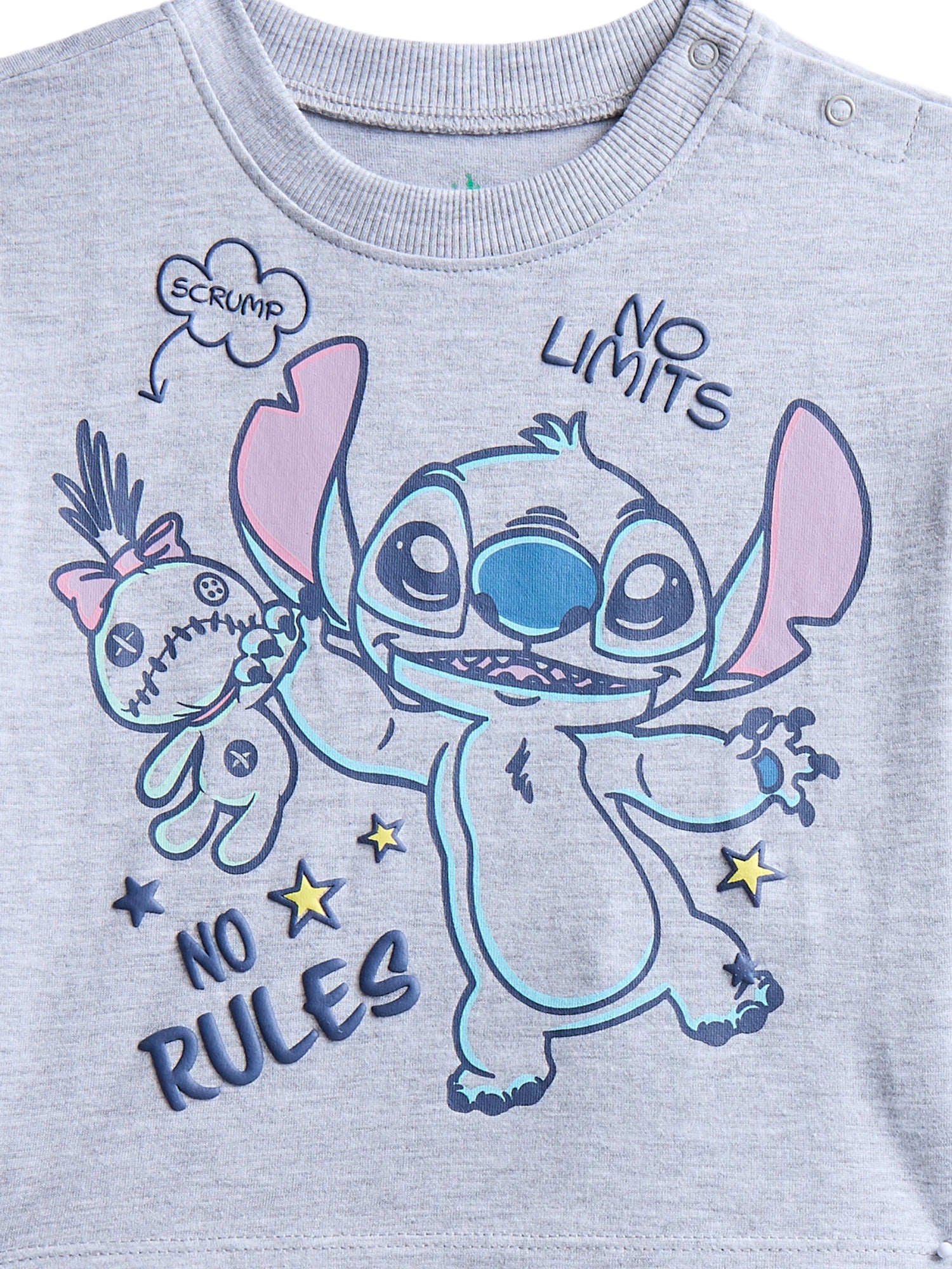 Stitch Baby Boys Short Sleeve Graphic Tee and Stripe Pants Set, 2-Piece, Sizes 0/3M-24M