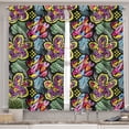thumbnail image 2 of Ambesonne Colorful Valance & Curtain, Vibrant Floral, 55"x24", Multicolor, 2 of 6