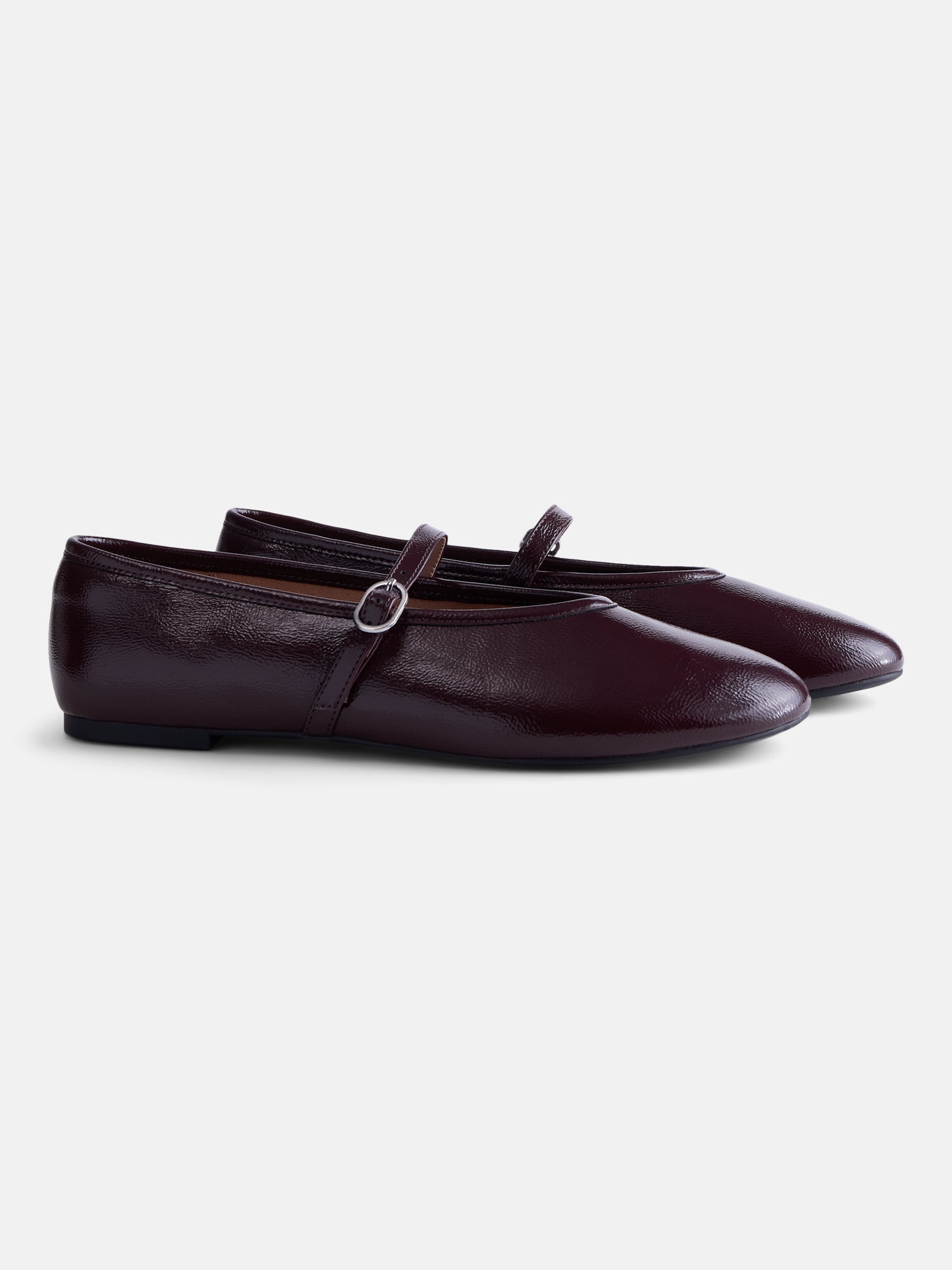 No Boundaries Women's Crinkle Mary Jane Flats
