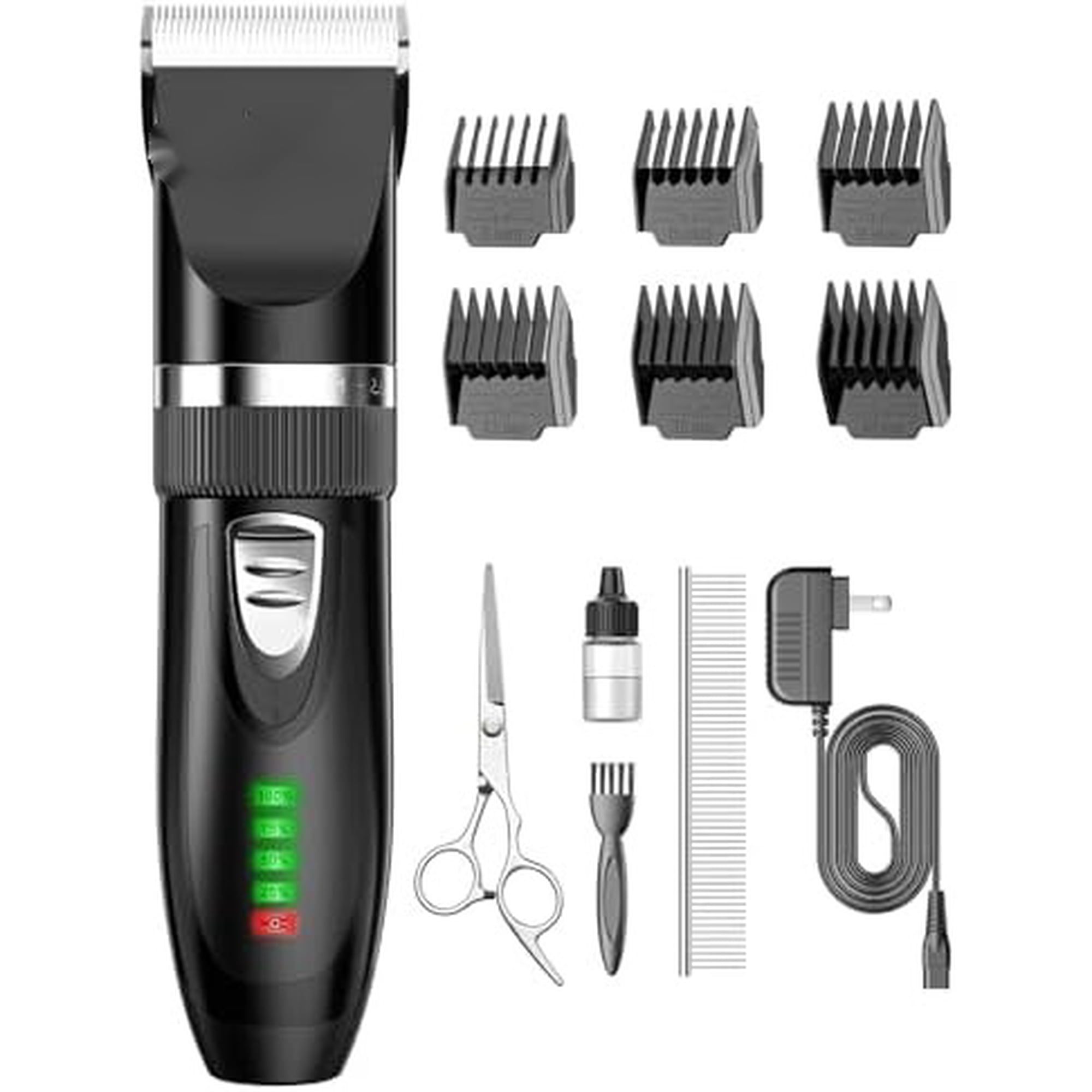 Quiet Cat Clippers for Matted & Long Hair, 2-Speed Cordless Pet Shaver Grooming Kit for Cats, Small Dogs & Animals (Black)