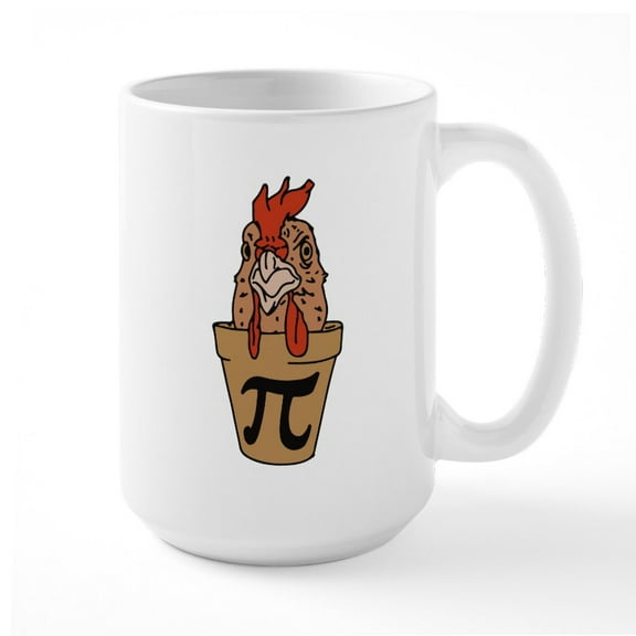 CafePress - Chicken Pot Pi - 15 oz Ceramic Large White Novelty Mug