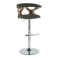 thumbnail image 4 of LumiSource Grey Gardenia Adjustable Barstool - Set of 2, 4 of 6