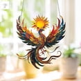 thumbnail image 3 of Majestic Phoenix Acrylic Window Hanging, Fiery Bird Suncatcher, Rising Sun Mythical Decor, Symbol of Rebirth, Gift for Fantasy Lovers, 3 of 4