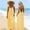 A02 Yellow, variant on Women's Linen Boho Maxi A-Line Dress Spaghetti Strap Backless Gingham Check Plaid Sundress Flowy High Waist Summer Beach Holiday Wedding Guest Party Long Dress