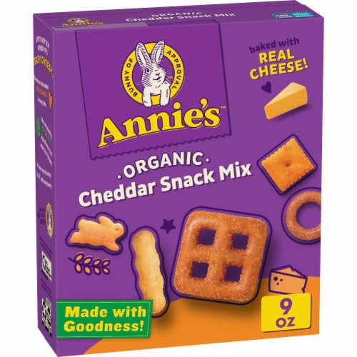 2X-Annie's Organic Crackers and Pretzels Cheddar Snack Mix - 9.00 oz - 1 ct