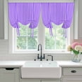 thumbnail image 5 of Tie Up Curtains for Windows Lavender Purple Stripes Valance Adjustable Balloon Curtain Classic Vertical Striped Tie Up Shades for Kitchen Living Room Bedroom Privacy Curtain Drape 34x45 Inch, 5 of 9