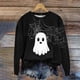 thumbnail image 1 of Ailaofu Halloween Womens Sweatshirt Cute Round Neck Sweatshirts Print Long Sleeve Fall Outfits Pullover, 1 of 3