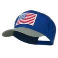 thumbnail image 2 of White American Flag Patched Cotton Twill Cap - Grey Royal OSFM, 2 of 5