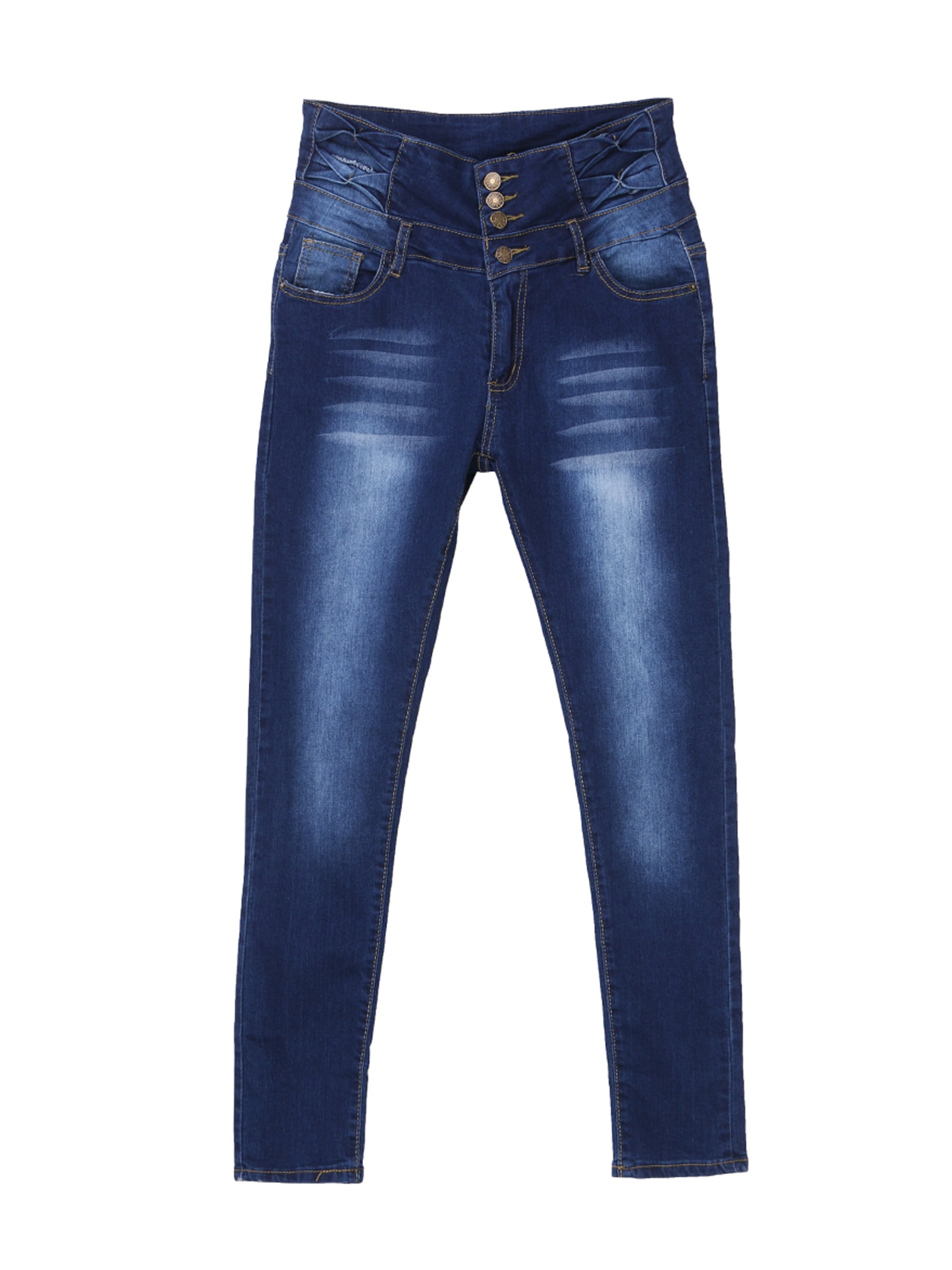 MISOWMNJOY Women Ladies Black Blue High 