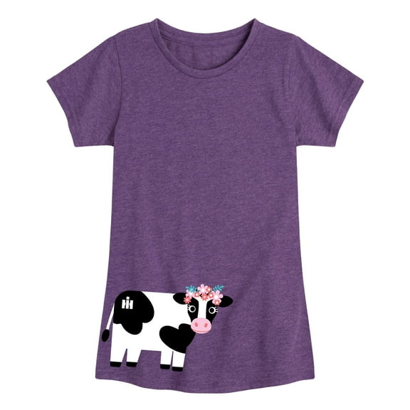Case IH - Floral Cow - Toddler Girls Short Sleeve Graphic T-Shirt