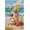 500 PCS, variant on 500 Piece Jigsaw Puzzle, Coastal Seashell Jar Sunflower Starfish Summer Ocean Painting, Nature Challenge Night Game Puzzle for Adults, 20.5" x 15"