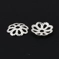 thumbnail image 3 of 10g Silver Color Plated Brass Bead Caps Multi-Petal 6mm in diameter 1.5mm thick Hole: 0.8mm, 3 of 6