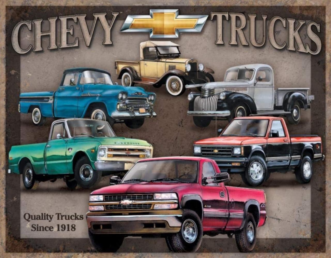 Chevy Truck Tribute  Metal Tin Sign Wall Art 