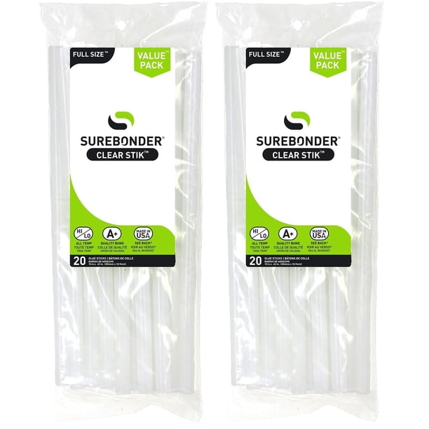 Barras de pegamento Surebonder multiusos para todas las temperaturas, 10 cm, 20 unidades