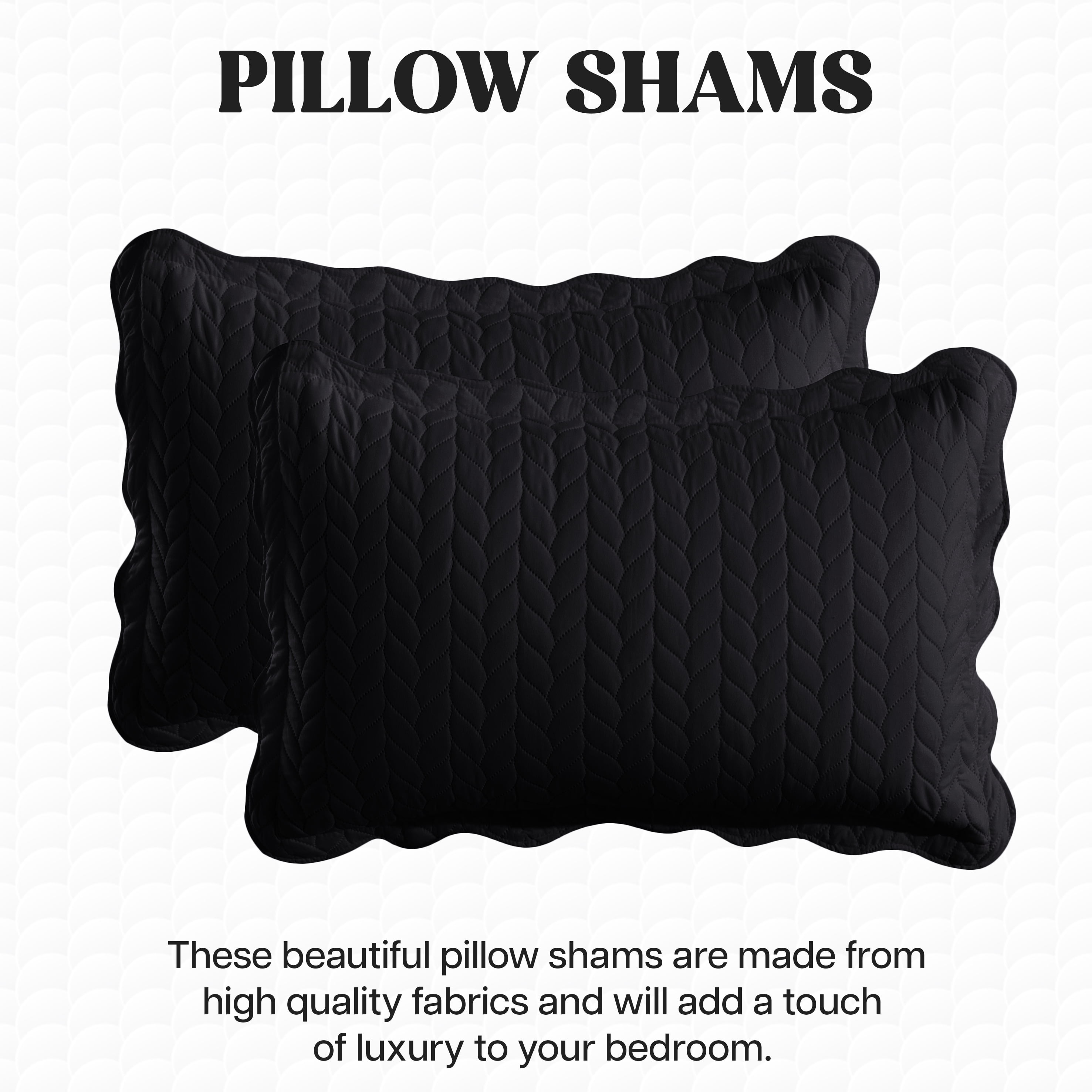 Moonlight20015 2 Piece Quilt Set Lightweight Ultrasoft Microfiber Bedding Black Color Twin