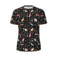 thumbnail image 5 of Wukai Cute Rabbit And Flower Print Men's Short-Sleeved Mesh T-Shirt,Quick-Dry Short Sleeve Workout T-Shirt-X-Small, 5 of 8
