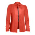 thumbnail image 4 of Zshosam Jackets for Women Casual Fall Winter Long Sleeve with Pockets Solid Color Coat Cold Weather Fashion(Orange,M), 4 of 5