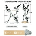 thumbnail image 6 of pooboo 4in1 Foldable Exercise Bike Indoor Cycling Bike Magnetic Stationary Bike Fitness Gym Workout 300lb, 6 of 7